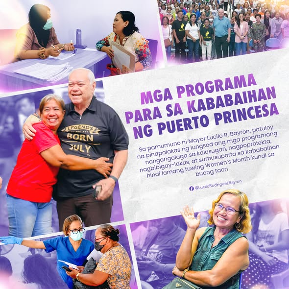 WOMEN’S MONTH: MGA PROGRAMA PARA SA MGA KABABAIHAN NG PUERTO PRINCESA