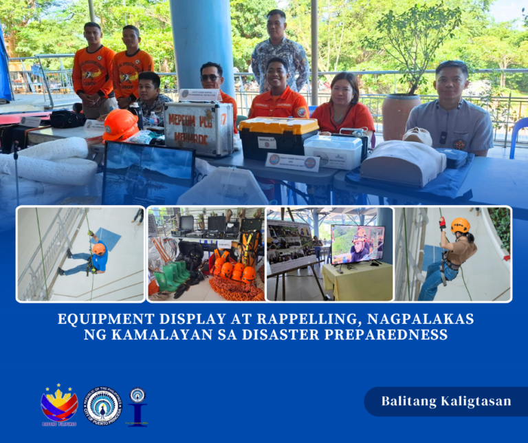 EQUIPMENT DISPLAY AT RAPPELLING, NAGPALAKAS NG KAMALAYAN SA DISASTER PREPAREDNESS