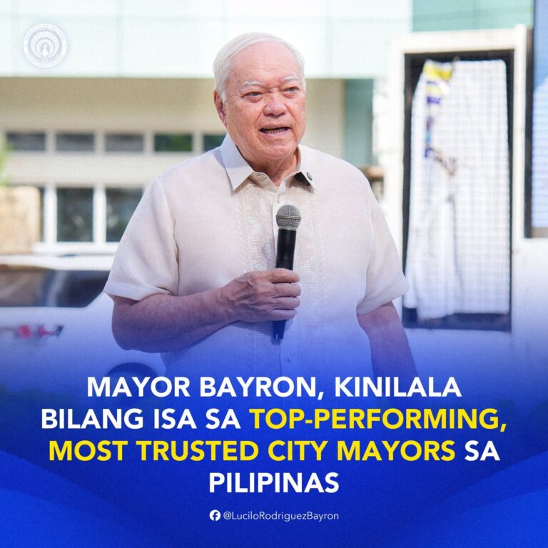MAYOR BAYRON, AMONG TOP-PERFORMING, MOST TRUSTED CITY MAYORS IN THE COUNTRY